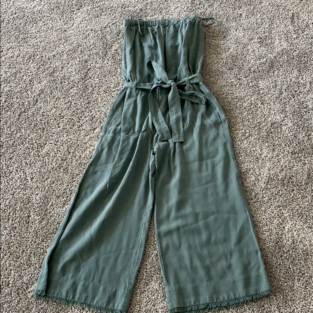 Cloth & Stone Wide leg cropped romper XS
